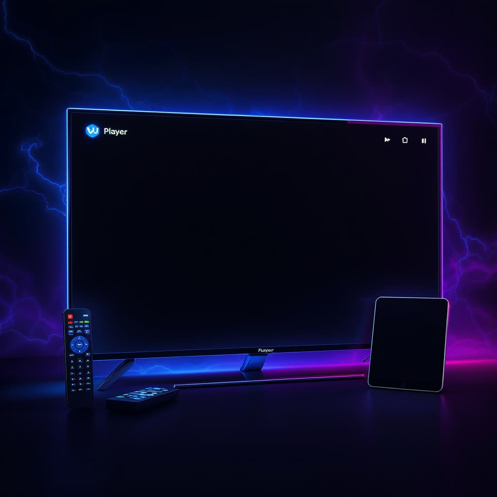 Vu Player Pro app showing the portal or playlist setup screen.